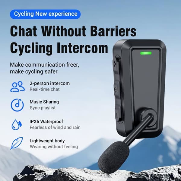 Hörlursset intercom för motorcykel - SONGHUI - Intercom - Bluetooth 6.0 - IPX5 - Batteritid 10h