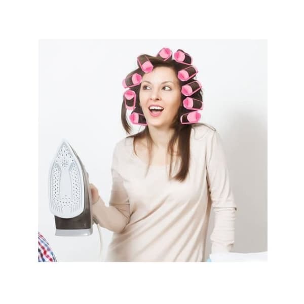 Hårspolar - YOVELLE - 12-pack - Mjuk skum - 2 cm diameter - Rosa