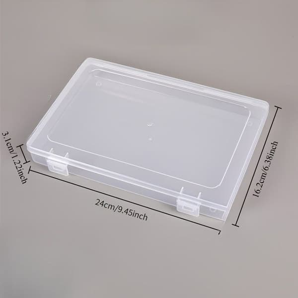 Opbevaringsboks - SONGHUI - Monobloc 24 cm - Gennemsigtig - Hængslet låg - Stabelbar
