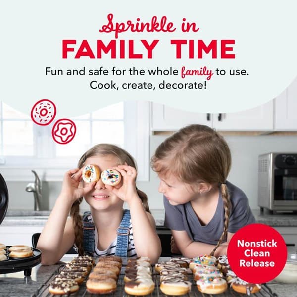 Mini-donutmaskin - SONGHUI - Kompakt - Dubbelbelagd non-stick yta - Turkosblå