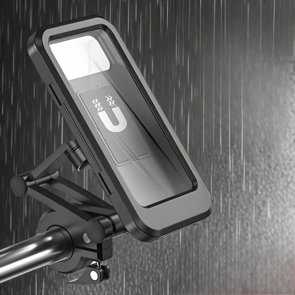Motorcykeltelefonhållare — Magnetisk, teleskopisk och vattentät design — ABS-material —