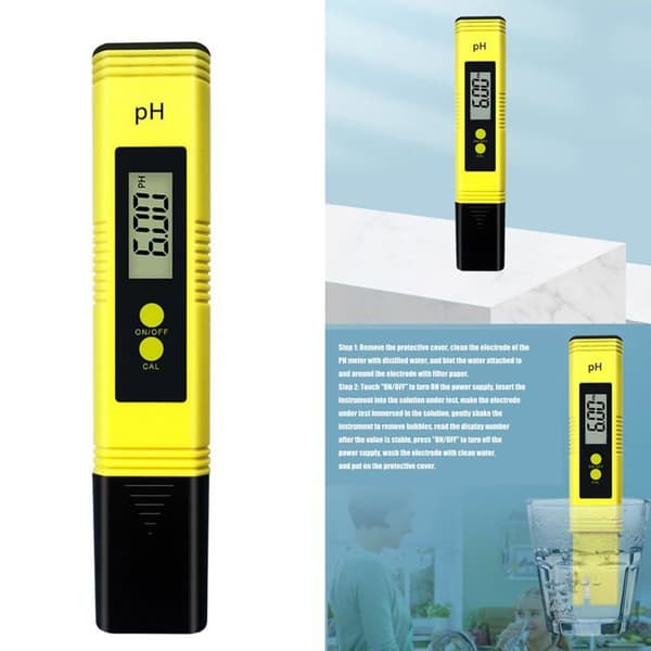 Bærbar digital pH-tester - FORSTØR - pH-pen 0,01 - LCD - Område 0–14