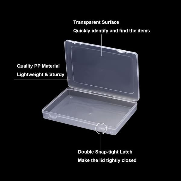 Opbevaringsboks - SONGHUI - Monobloc 24 cm - Gennemsigtig - Hængslet låg - Stabelbar