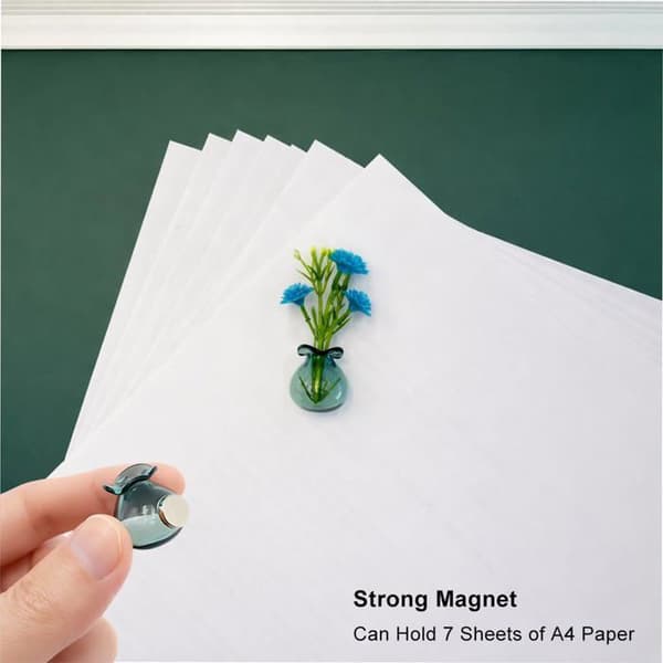 Mini-magneter vaser til køleskabet (Sæt af 10) — Smukke og elegante magnetiske glasvaser