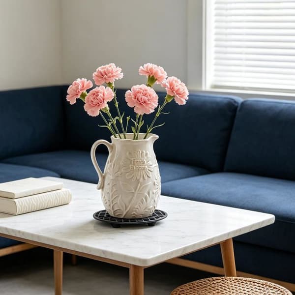 Dræningsrist til blomsterpotter - SONGHUI - 20 cm - Pakke med 4 - Holdbar plastik - Sort svart