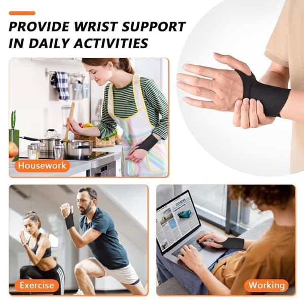 Håndledsrem - SONGHUI - Sæt af 2 - Ultra-tynde elastiske - Massagepigge - Justerbare Velcro-stropper