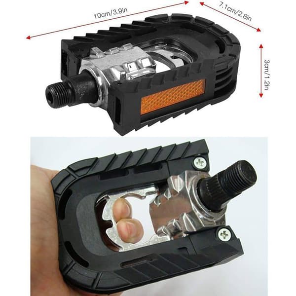 Sammenklappelig pedal - Foldbar aluminium - Reflekser - Aluminium & stål - Skridsikker plade