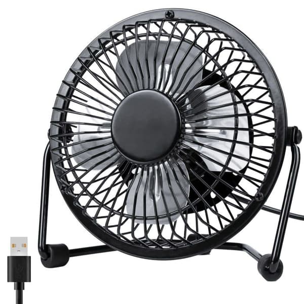 Bærbar skrivebordsventilator - SONGHUI - Mini USB 4'' - Stille <40 dB - 360° rotation - Metal