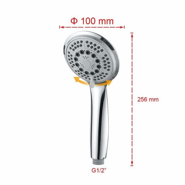 Handdusch - SONGHUI - Standardmodell - Stort huvud 120 mm - 5 lägen - Vattensparande