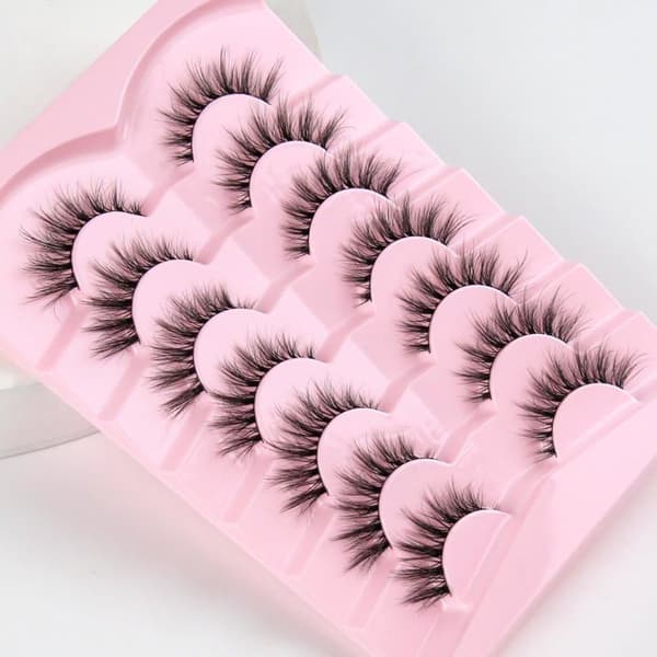 Faux fransar - SONGHUI - Tunna fransar 15 mm - 3D volym effekt - Bomullsband 0,1 mm - 7 par veganska