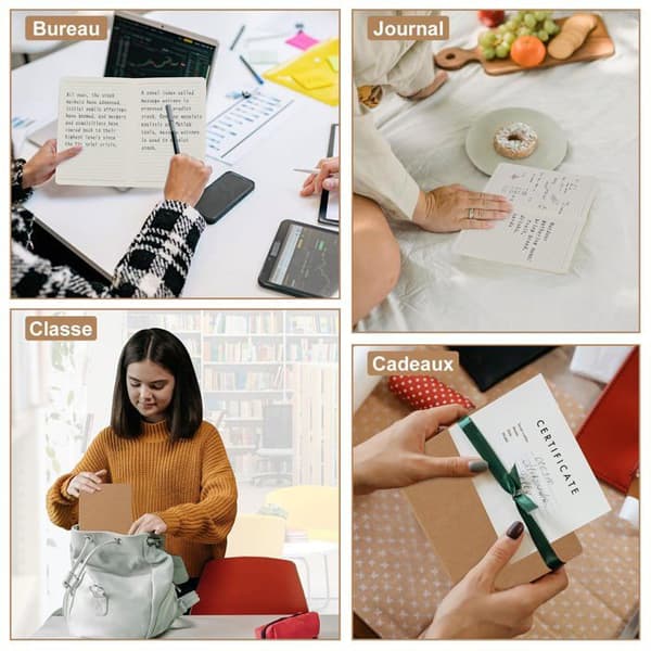 Kraft-paperi A5 -vihkot, 6 vihkoa, 76 viivapaperiarkkia