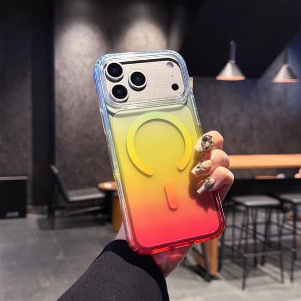 Magnetisk beskyttelsesskal til iPhone 17 Pro - Bicolor gradient - Gul-rød gradient