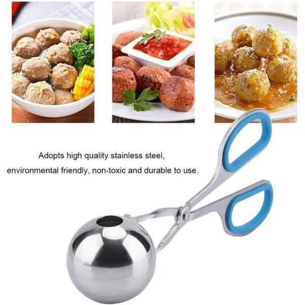 Köttbullar klipp - köttbullar i rostfritt stål, risbullar Klippmaskin, köksverktyg blå/röd 1