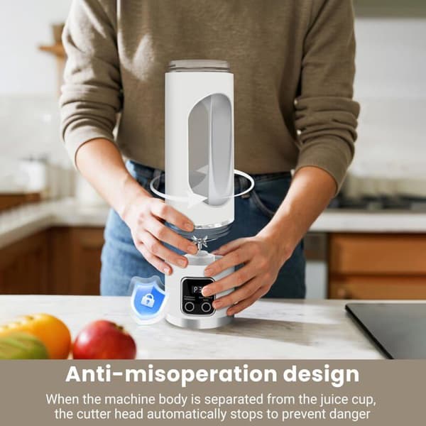 Bærbar smoothie mixer - SONGHUI - 500 ml - 12 rustfrie stålblade - 50 W - Genopladelig USB