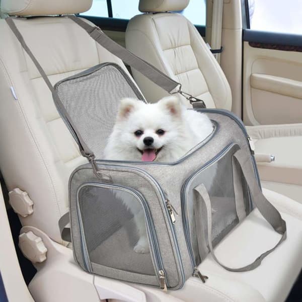 Transporttaske til dyr – Overholder TSA-standarder, fleksibel, sammenfoldelig og vandtæt – Grå