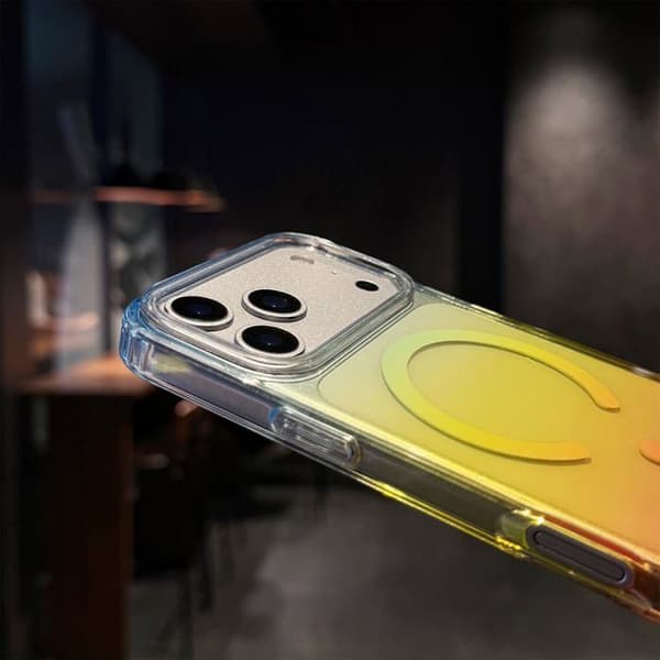 Magnetisk beskyttelsesskal til iPhone 17 Pro - Bicolor gradient - Gul-rød gradient