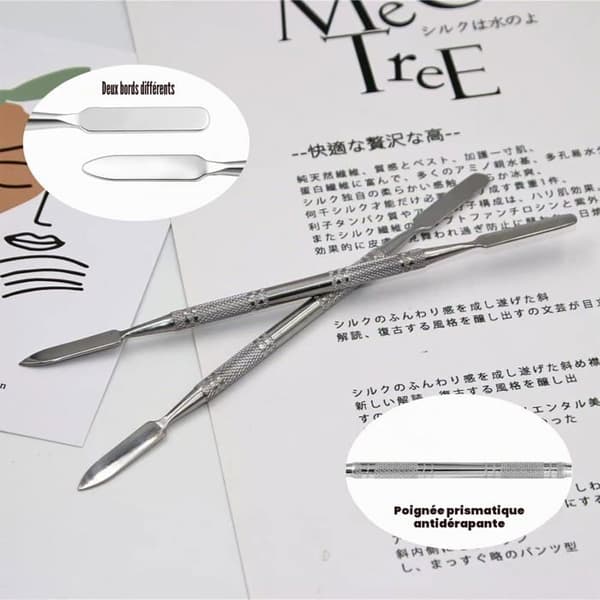Professionel makeuppalette - SONGHUI - fan med 5 pladser - rustfrit stål - dobbelt spatel - tommelfingerhul