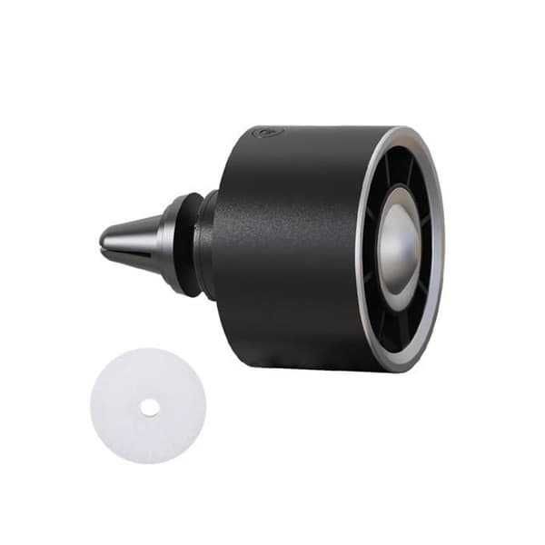 Bilventilator - SONGHUI - Rotationshastighed med 3 indstillinger - LED-belysning - Duftdiffuser - USB Svart