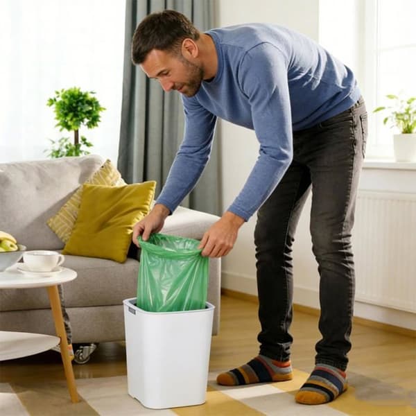 Nedbrytbara och tjocka soppåsar, paket med 100 påsar, storlek 45×50 cm