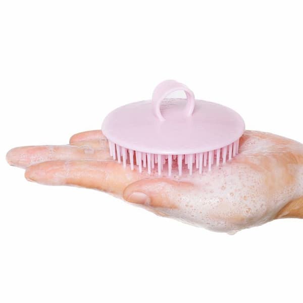 Rengörande massageborste för hårbotten i 4 delar, exfolierande kam för schampo i duschen