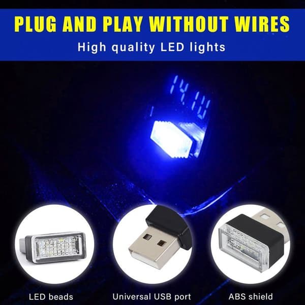 LED USB stemningsbelysningskit - SONGHUI - 4 dele - Monokrom - USB-forbindelse - Energiøkonomisk