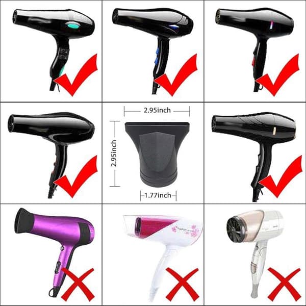 Diffuser mundstykke - SONGHUI - Universel 42-46 mm - Sort - Varmebestandig plastik - Kliksystem Svart