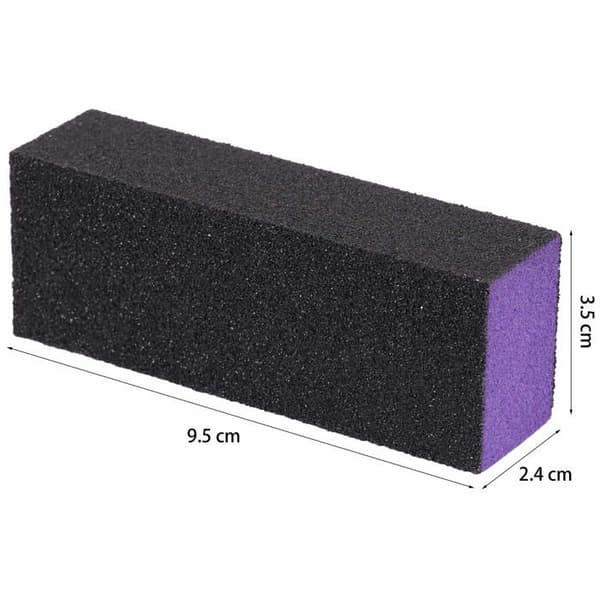 Sæt med 20 neglefilblokke (korn 80/120, 3 sider) til formning af negle (lilla og sort)