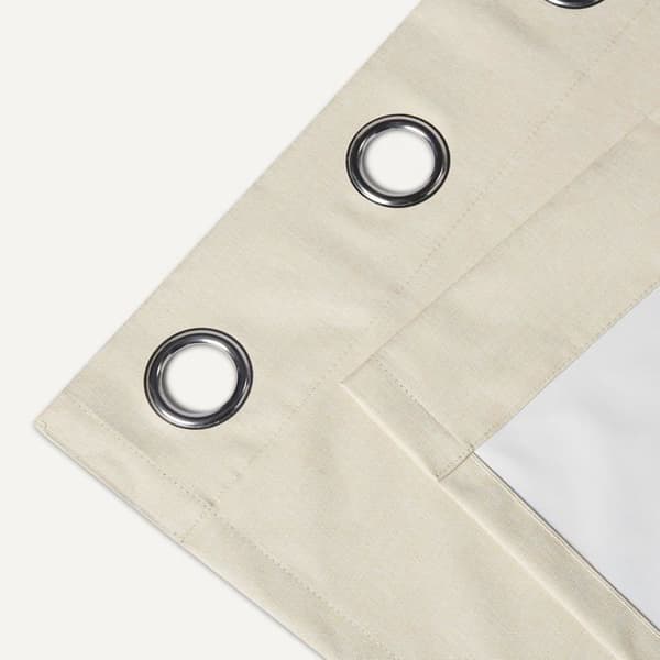 100 % lysblokerende gardiner med øjer, sæt af 2, 132 cm x 244 cm, beige