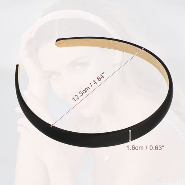Satinband - SONGHUI - 2-pack - Enfärgad halkfri - Bredd 1,6 cm - Beige/Svart beige