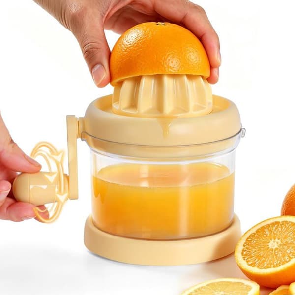 Veckpress — Multifunktionell manuell citruspress för apelsiner, gula citroner och lime.