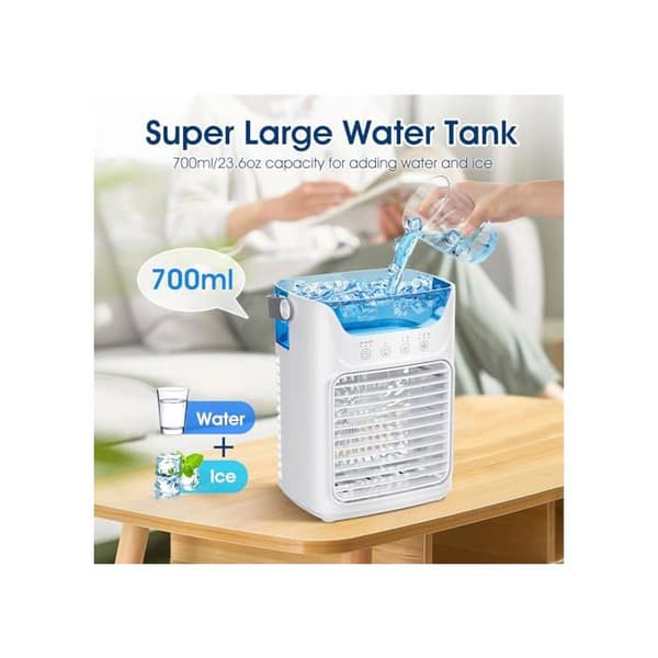 Personlig ventilator - SONGHUI - Bærbar 4-i-1 - 700 ml - 3 hastigheder - Timer 2/4/6 t