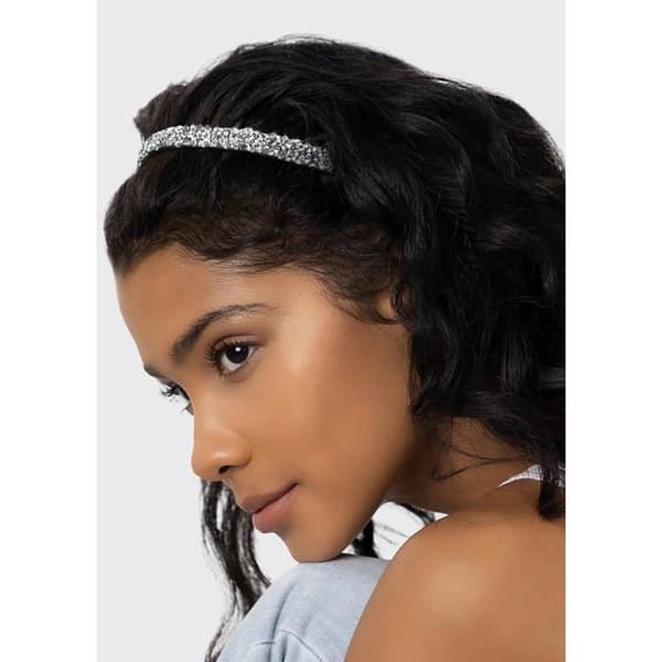 Set med 4 eleganta diadem med strass - För kvinnor, utrustade med en halkfri design med tänder.