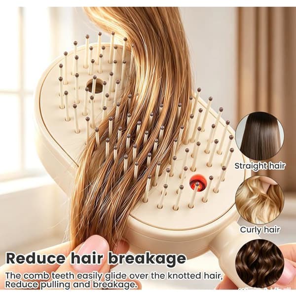 Massage elektrisk kam - SONGHUI - 5 i 1 - Spray puder - Selvrensende - Genopladelig USB - Lilla