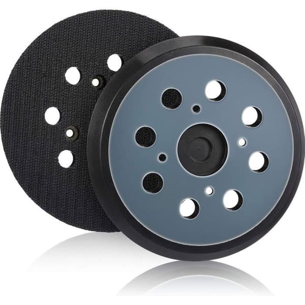 2 Stykker 125mm Erstatningspude til Orbitalsliber med Krog og Løkke med 8 Huller Slibeskive (Blå)