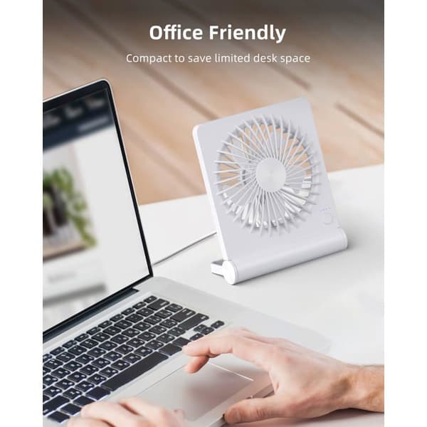 Työpöytätuuletin - SONGHUI - USB - 3 nopeutta - 220° heilunta - Hiljainen 30 dB Vit