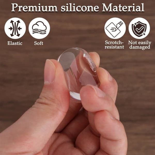 Fransk manikyrstämplar, transparenta silikonstämplar med skrapa, perfekta för DIY-nail art.