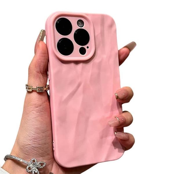 Rosa silikonecover til iPhone 15 Pro Max