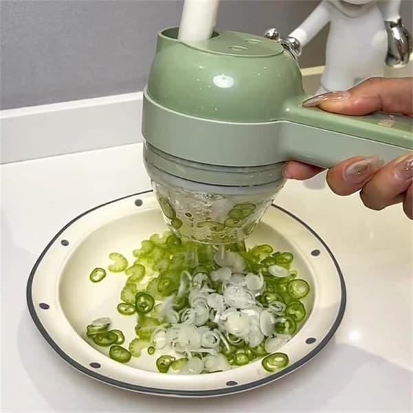 Multifunktionel grøntsagsskærer - SONGHUI - Model SONGHUI - Kompakt - Rustfrit stål blade - Genopladelig