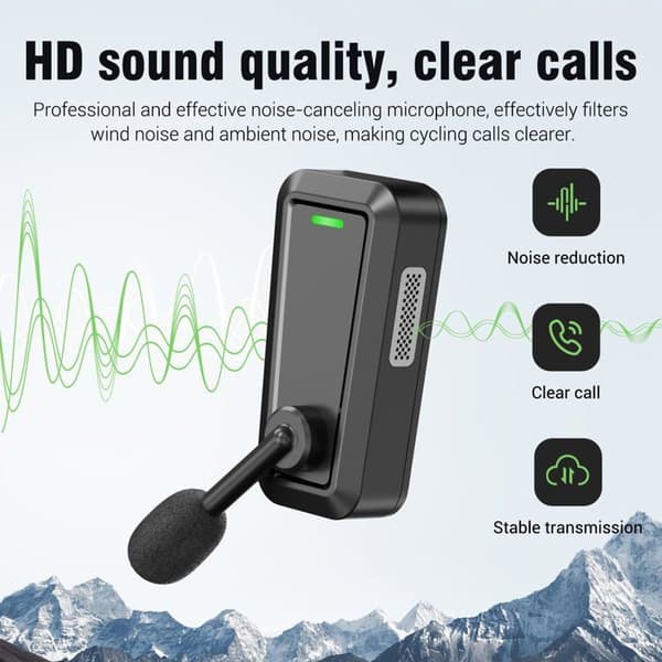 Hörlursset intercom för motorcykel - SONGHUI - Intercom - Bluetooth 6.0 - IPX5 - Batteritid 10h