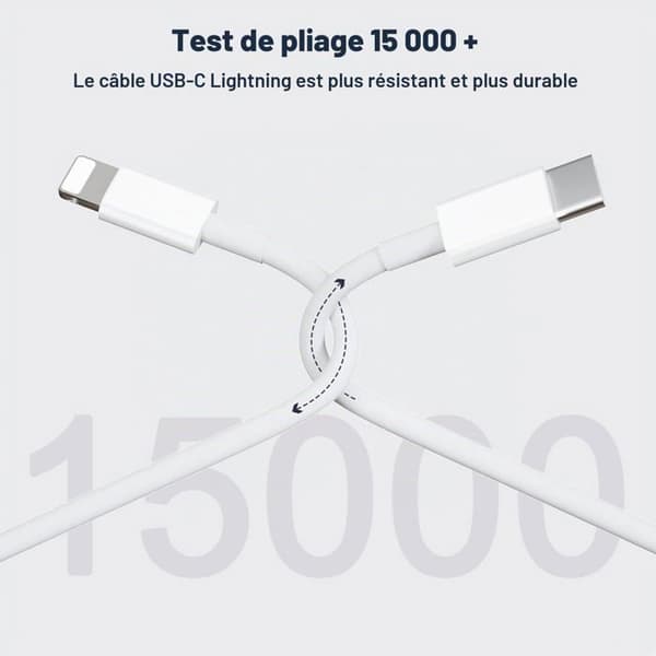 iPhone 20W oplader med 1 meters datakabel, kompatibel med hurtigopladning af iPhone 8 til 14.