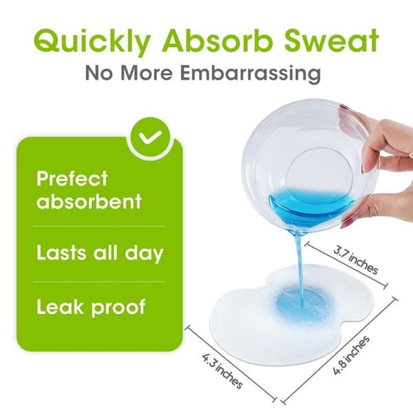 Højkvalitets svedbeskyttelse til armhuler [Pakke med 100] — Komfortable, diskrete og med høj klæbeevne