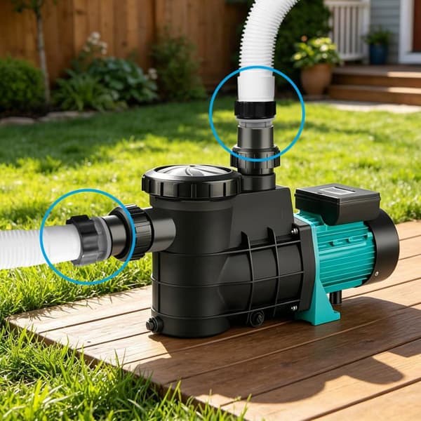 Poolslangeadapter - SONGHUI - Model 4560 - 38 mm - Kompatibel med Intex/Bestway/Coleman - ABS