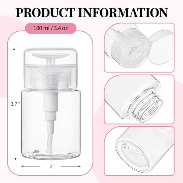 3 kpl pumppupulloa (100 ml / 3,4 oz)