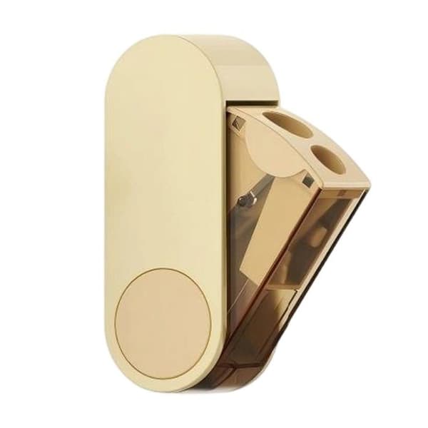 Manuell pennvässare - SONGHUI - 4 hål teleskopisk - transparent behållare - ergonomisk - gul Gul