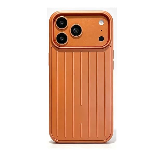 Telefoncover med elektroplaterede striber, sølvfarvet beskyttelsescover til iPhone 17 Pro Max.