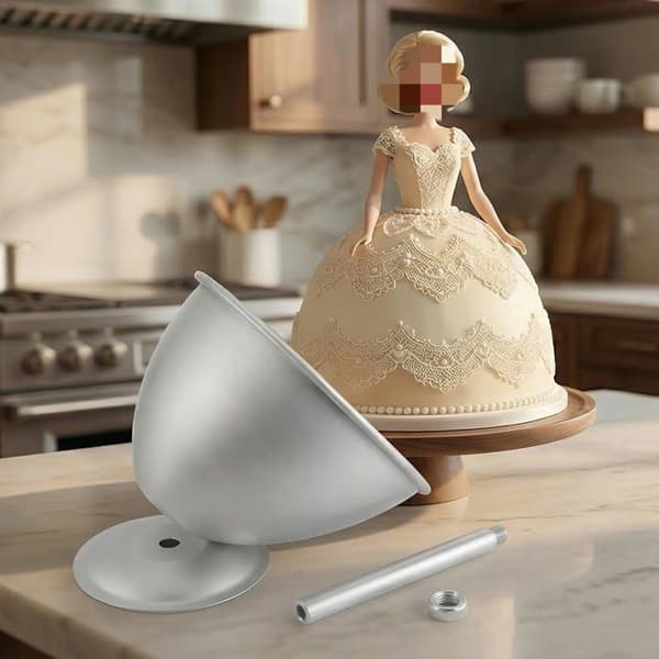 Tårtformar - SONGHUI - Tvådelade formar - Docka/prinsessklänning - Set om 2 (20 cm & 15 cm) - Non-stick aluminium