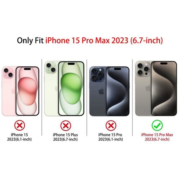 iPhone 15 Pro Max -kuori, kaunis värillinen raidallinen kuvio - vaaleanpunainen ja valkoinen.