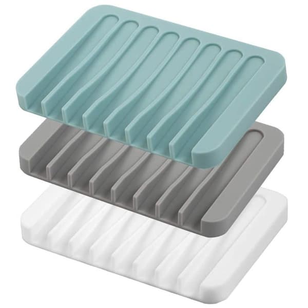 Självdränerande tvålpump (3-pack) — Silikonstöd med kaskaddräneringssystem