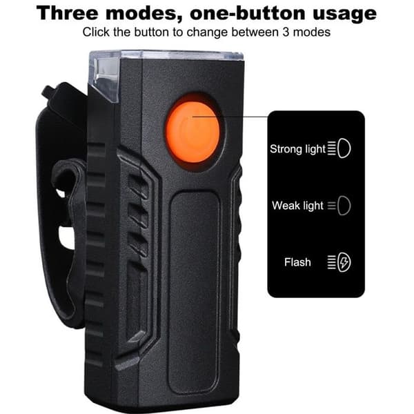 LED cykellygte - SONGHUI - Standard model - Vandtæt - Genopladelig USB - Styrmontering