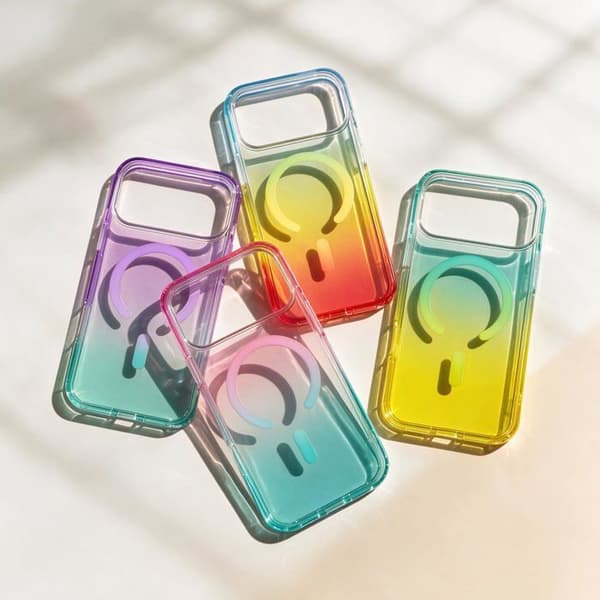 Magnetisk beskyttelsesskal til iPhone 17 Pro - Bicolor gradient - Gul-rød gradient